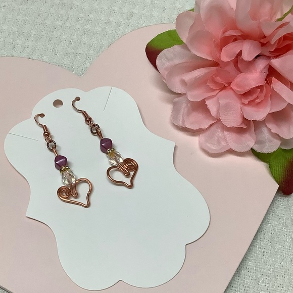 Jewelry - 🌸Copper Wire Heart Earrings